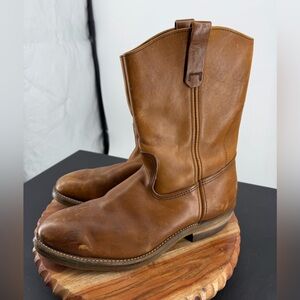 Red Wing Shoes Pecos western work boots 1155 1177 pull-on brown leather 44 10.5